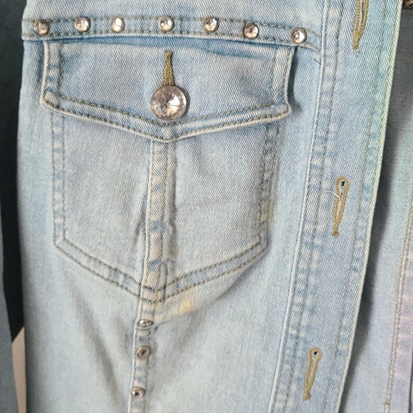 Vera Vera Jean jacket light wash size PP - Picture 3 of 8